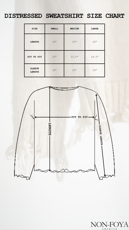 ECRU DISTRESSED SWEATER