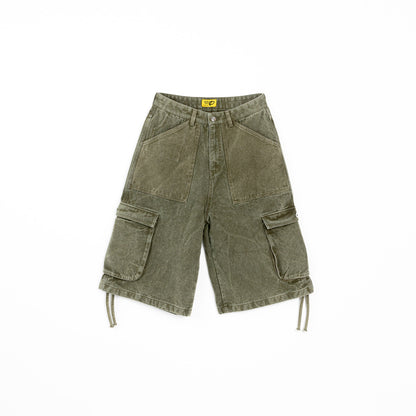 FISHER SHORT (GREEN STONE WASHED)