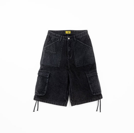 FISHER SHORT (BLACK STONE WASHED)