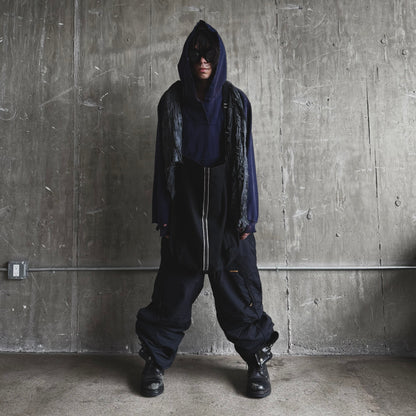 3 BUTTON HOODIE (NAVY)