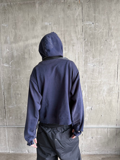 3 BUTTON HOODIE (NAVY)