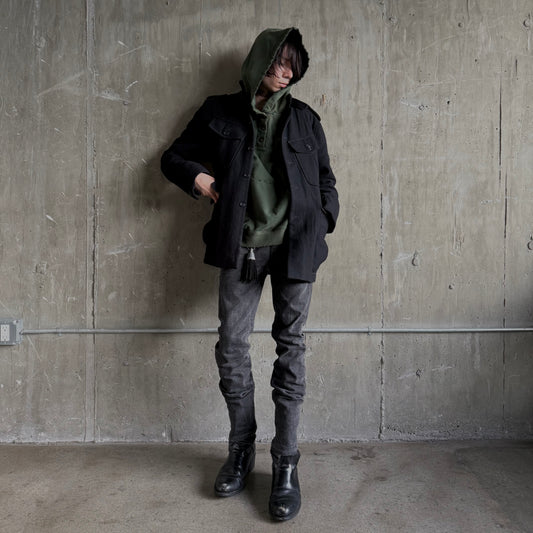 3 BUTTON HOODIE (FOREST GREEN)