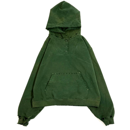 3 BUTTON HOODIE (FOREST GREEN)