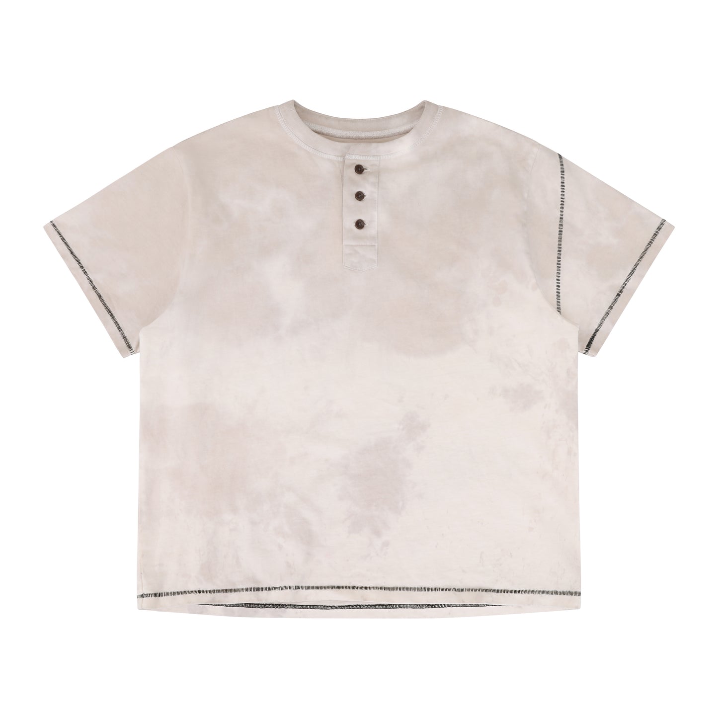 OIL WASHED SHORT SLEEVE HENLEY