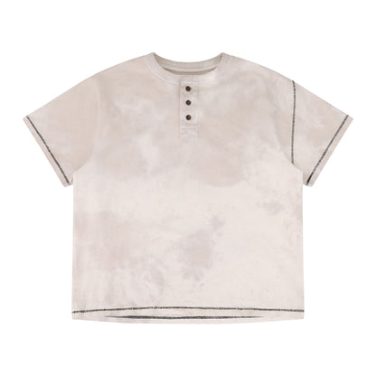 OIL WASHED SHORT SLEEVE HENLEY
