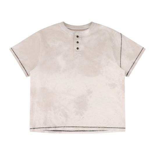 OIL WASHED SHORT SLEEVE HENLEY