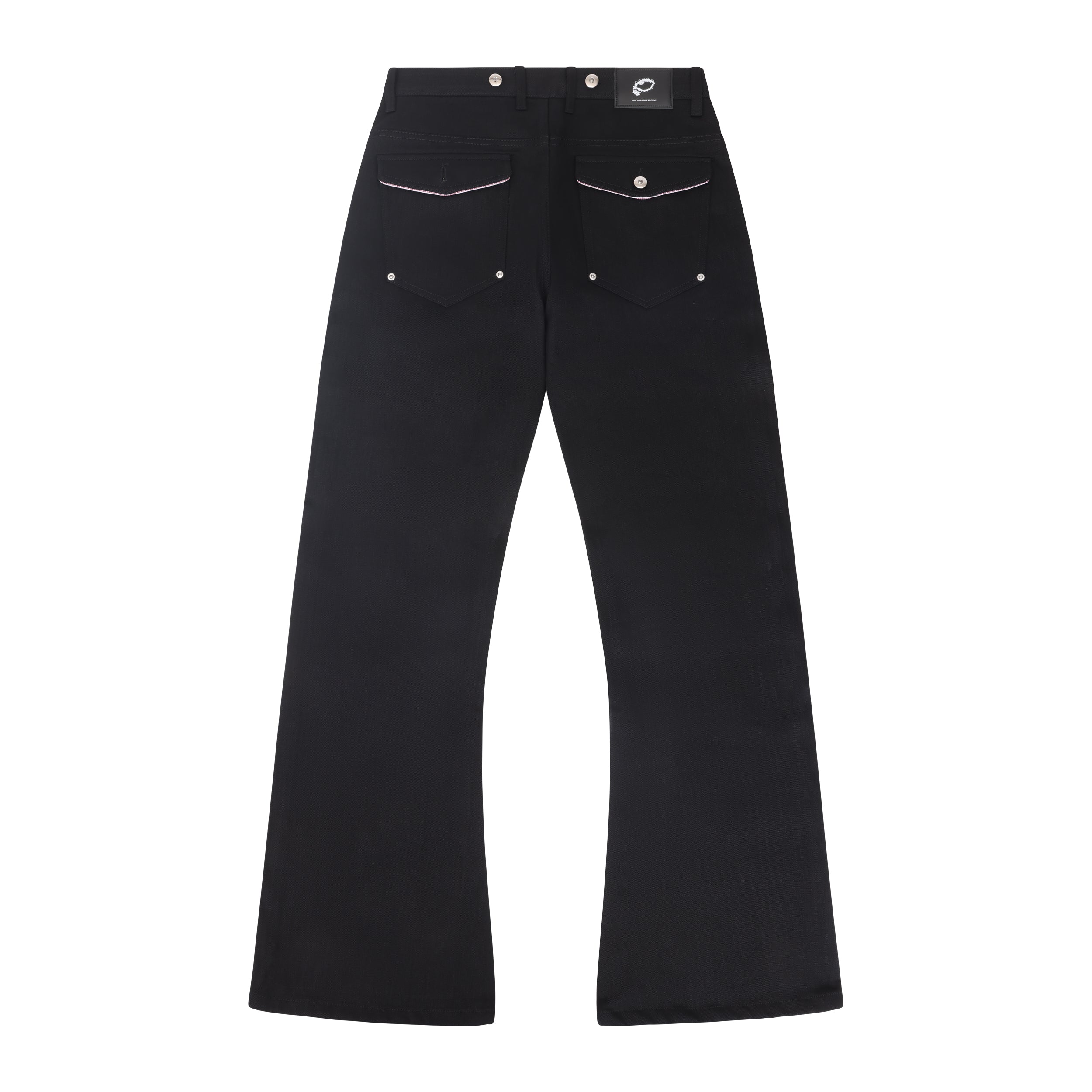 BLACK FLARED SELVEDGE JEAN – NON-FOYA ARCHIVE