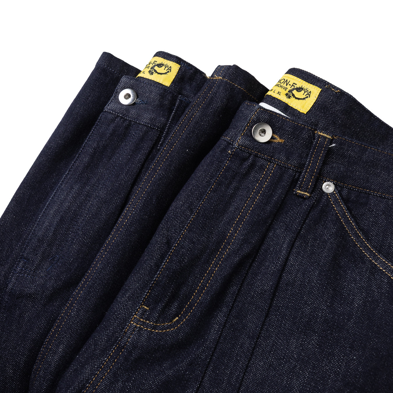 INDIGO RAW DENIM BALLOON JEAN