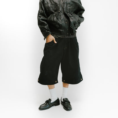 BUTTON CUFF SHORT BLACK